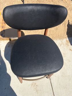 Black Faux Leather Dining Chair