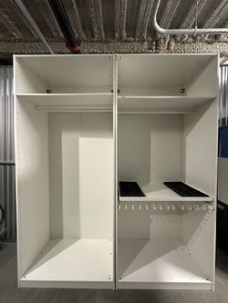 IKEA Wardrobe Closet Unit With Sliding Mirror Doors