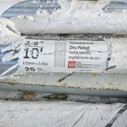 3/8" X 10' Threaded Rod Zinc Plated