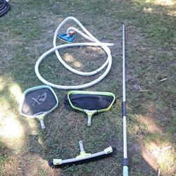 Pool Cleaning Vacuum, Nets And Brush+ Pole