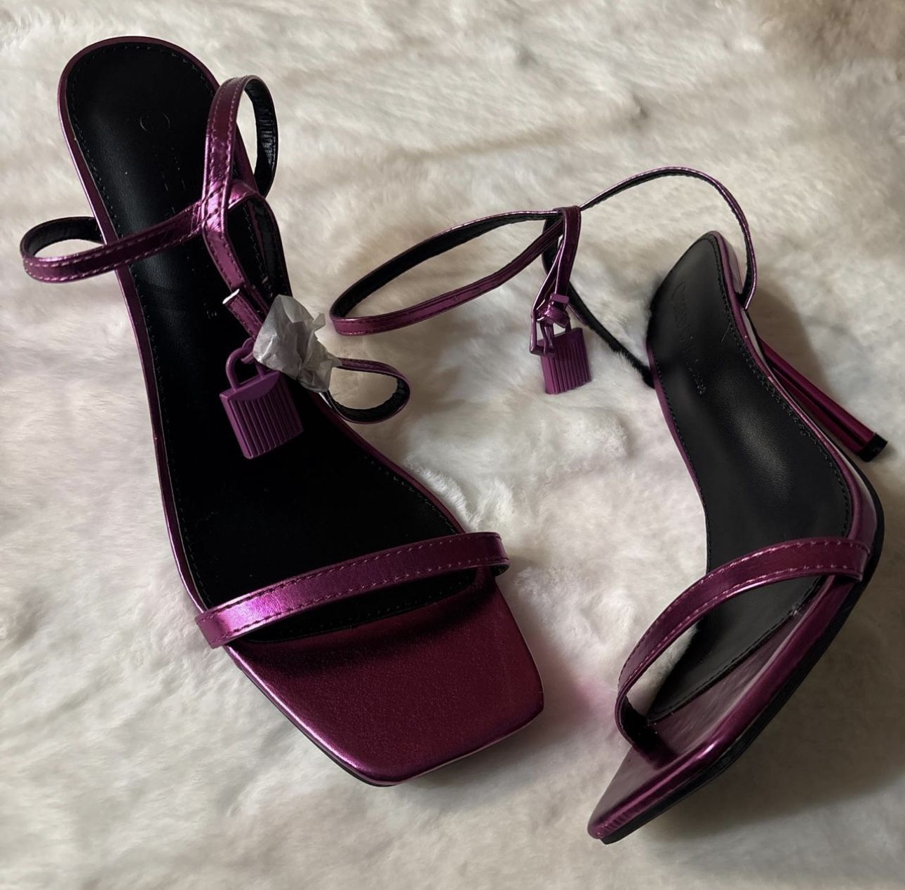 Pink Metallic Heels