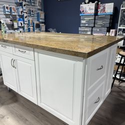 6ft Custom Island W Granite Top