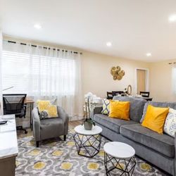 Three Seater Sofa With Matching Accent Chairs