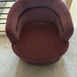 PURPLE ACCENT SWIVEL CHAIR