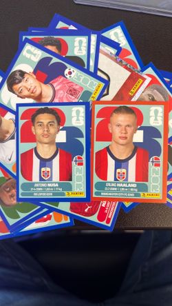 Red Haaland plus 20+ blue sticker lot
