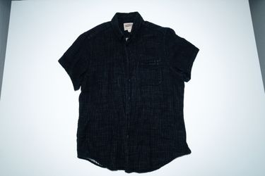 Naked & Famous Black Cotton Gauze Short Sleeve Shirt Medium