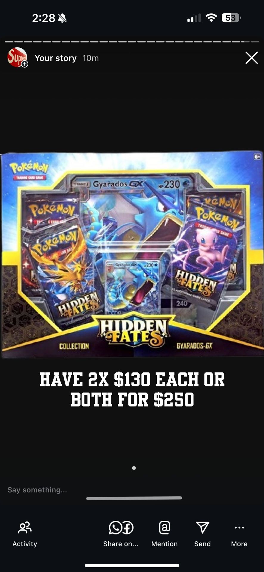 Hidden Fates Gyarados Collection Boxes