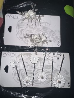 Icing Silver Floral Hair Bobby Pins $10 EACH
