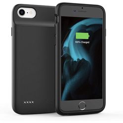 Battery Case for iPhone 6 6S 7 8 SE 2020 (2nd Generation), 3200mAh Charging Case, Protective Charger Case, Portable Extended Battery Pack (4.7-inch) (