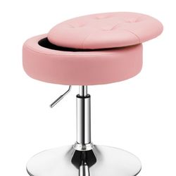 Adjustable 360 Swivel Storage Vanity Stool