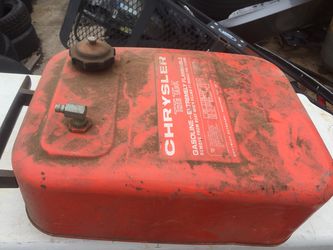 Outboard boat motor gas tank can