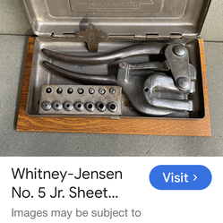 Whitney Jensen number 5 sheet metal punch
