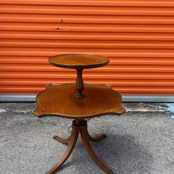 ANTIQUE/ VINTAGE/ SOLID Walnut Wood /2 Table Stand/ DELIVERY NEGOTIABLE 