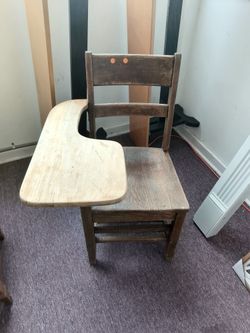 Old Wooden School Desk Needs To Be Refinished  10 Dollar Sunday Special Today Only