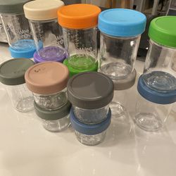 Weesprout glass baby jars 8oz and 4oz