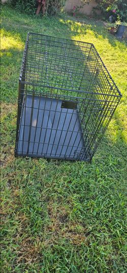 **Large 36" Double-Door Thick Metal Wired Dog Cage**