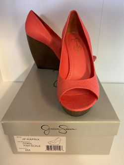Jessica Simpson Coral Wedges Size 8