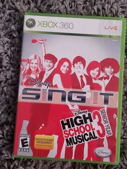 Disney Sing It High School Musical 3 XBOX 360 Live Game Set Video Games Kids Family Music Singing Karaoke Gaming