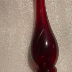Vintage Avon Ruby Red Bud Vase Empty Bottle