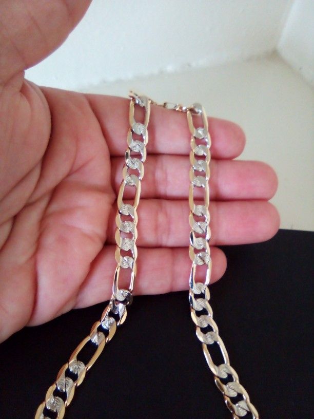 Gold 18k Plated Figaro Chain Necklace