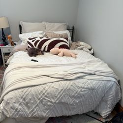 Queen Mattress (wayfair) And Bed Frame 