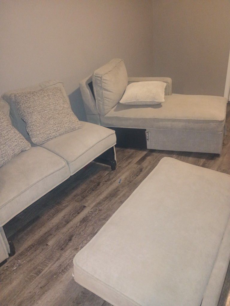 Small Sectional With USB Hook Up And Extra Apace