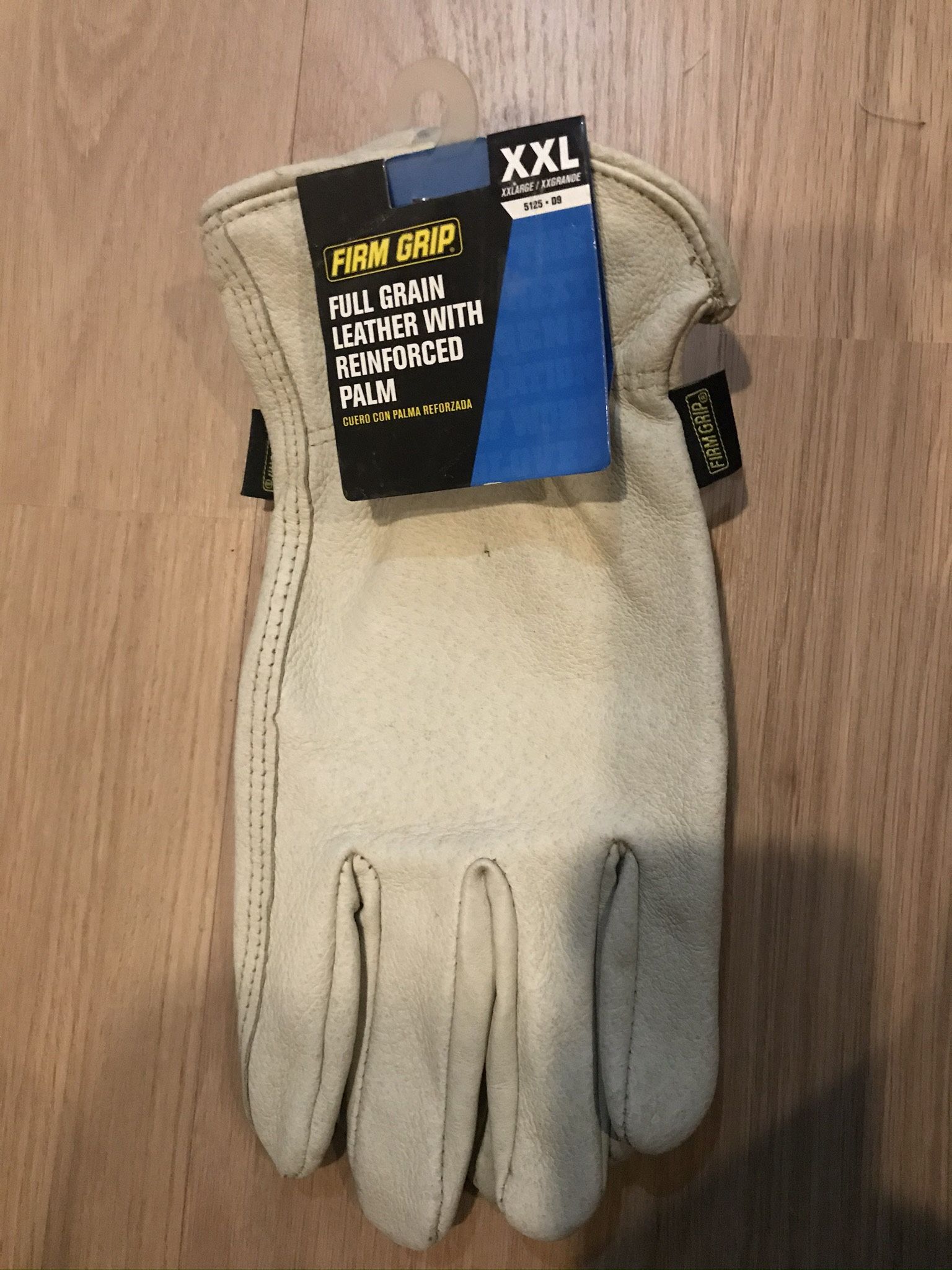 Full Grain Leather Grip Gloves With Reinforced Palm