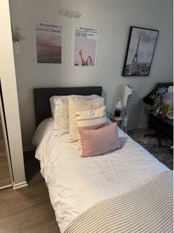 Twin Bed Frame, Mattress, Duvet Bundle $100 OBO