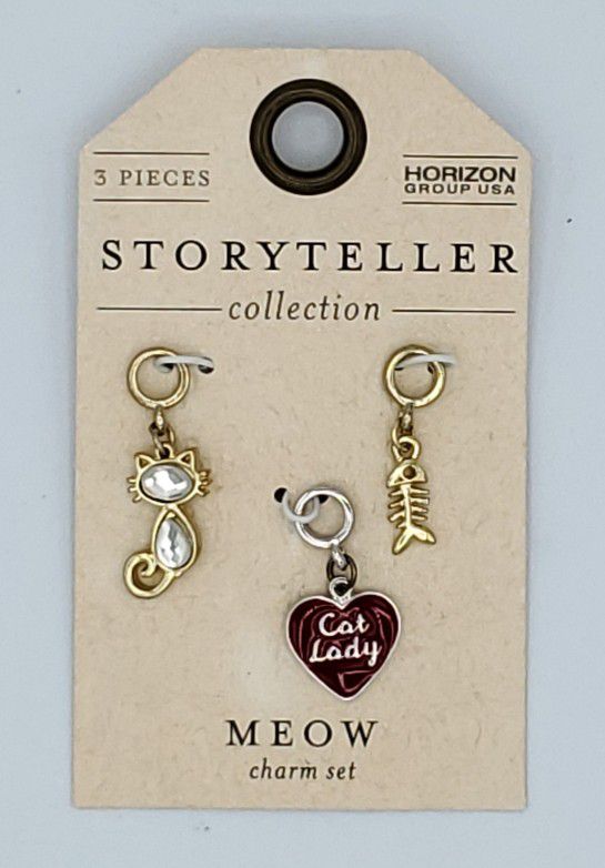 Horizon Storyteller Collection 3 Piece "MEOW" Charm Set