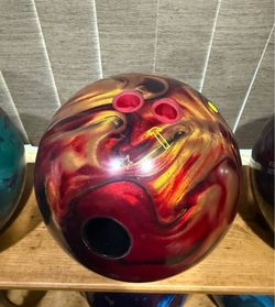 hammer scorpion bowling ball. 15 lbs. Drilled