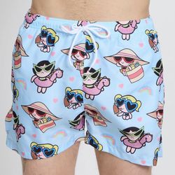 POWERPUFF UNISEX SWIM BOTTOMS SIZE LARGE, XL And 2X Available 