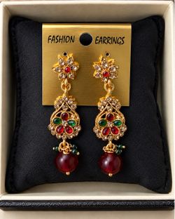 Gold-Tone Fashion Drop Earrings