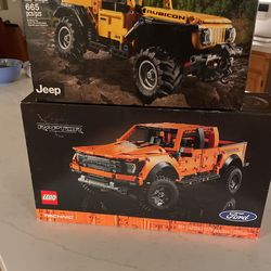 Lego Jeep Wrangler and Ford Raptor