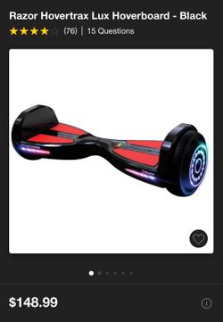 Razor Hovertrax Lux Hover board - Black Lightning Wheels