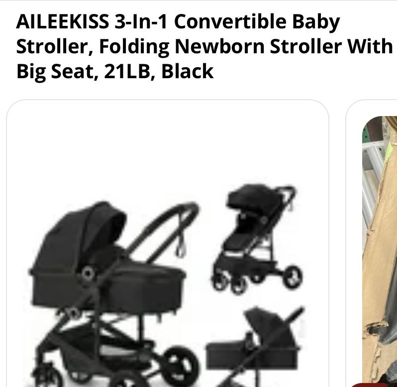 Aileekiss 3-1 Convertible Stroller