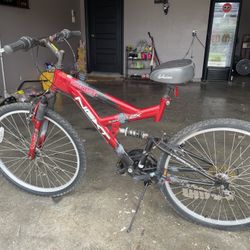 Red mountain bike