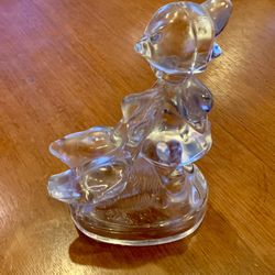 Vintage LE Smith Glass Hummel Clear Goose Girl