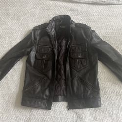 Boy’s Leather Jacket (Brown)