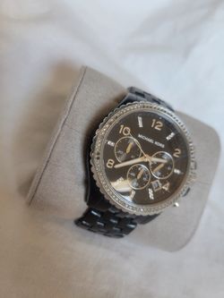 Michael Kors Ritz Black Watch MK-5490 with Swarovski Crystal BLACK-OUT