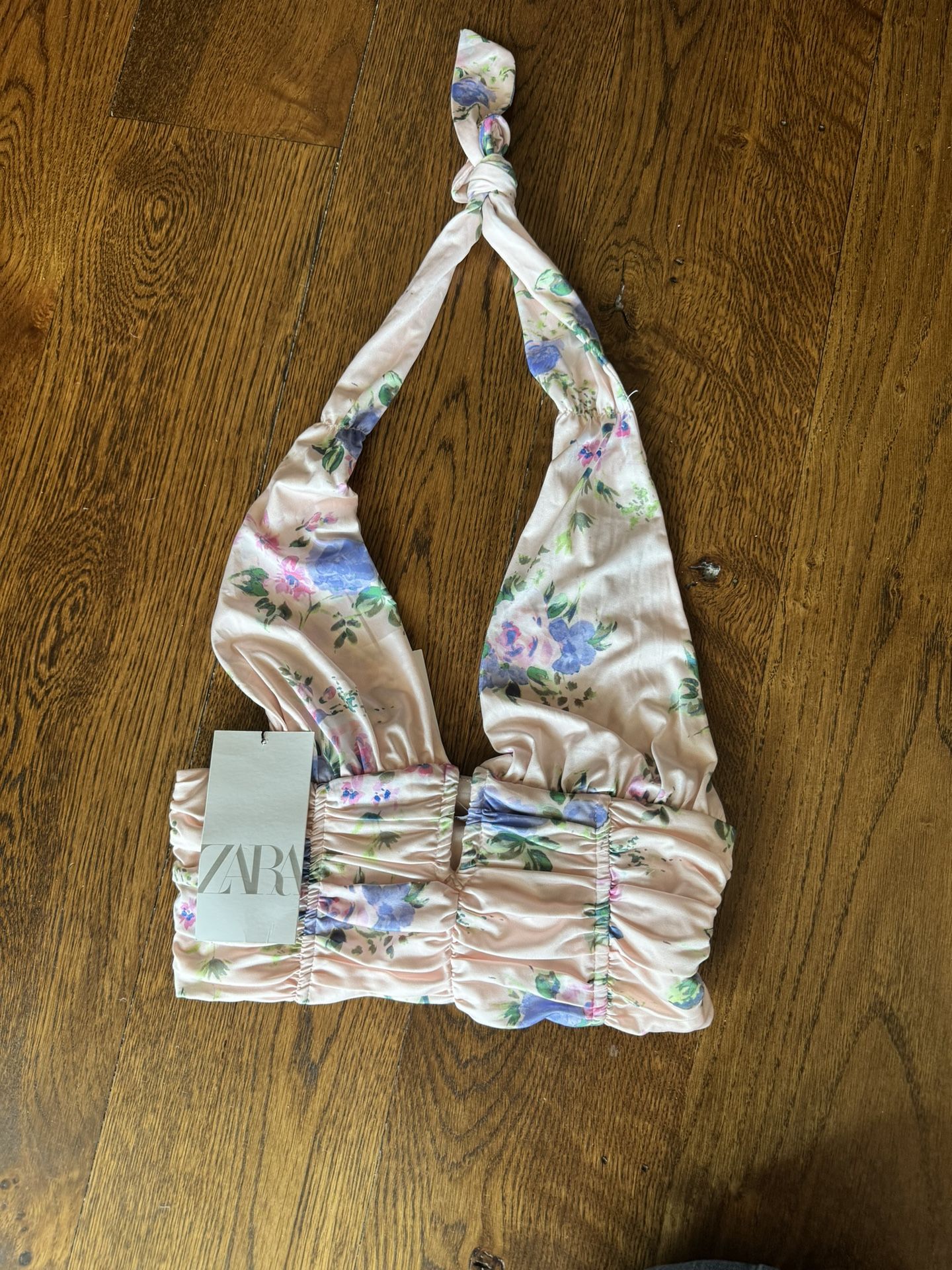 ZARA Brand -new With Tags ! Cute Halter Floral Top $15