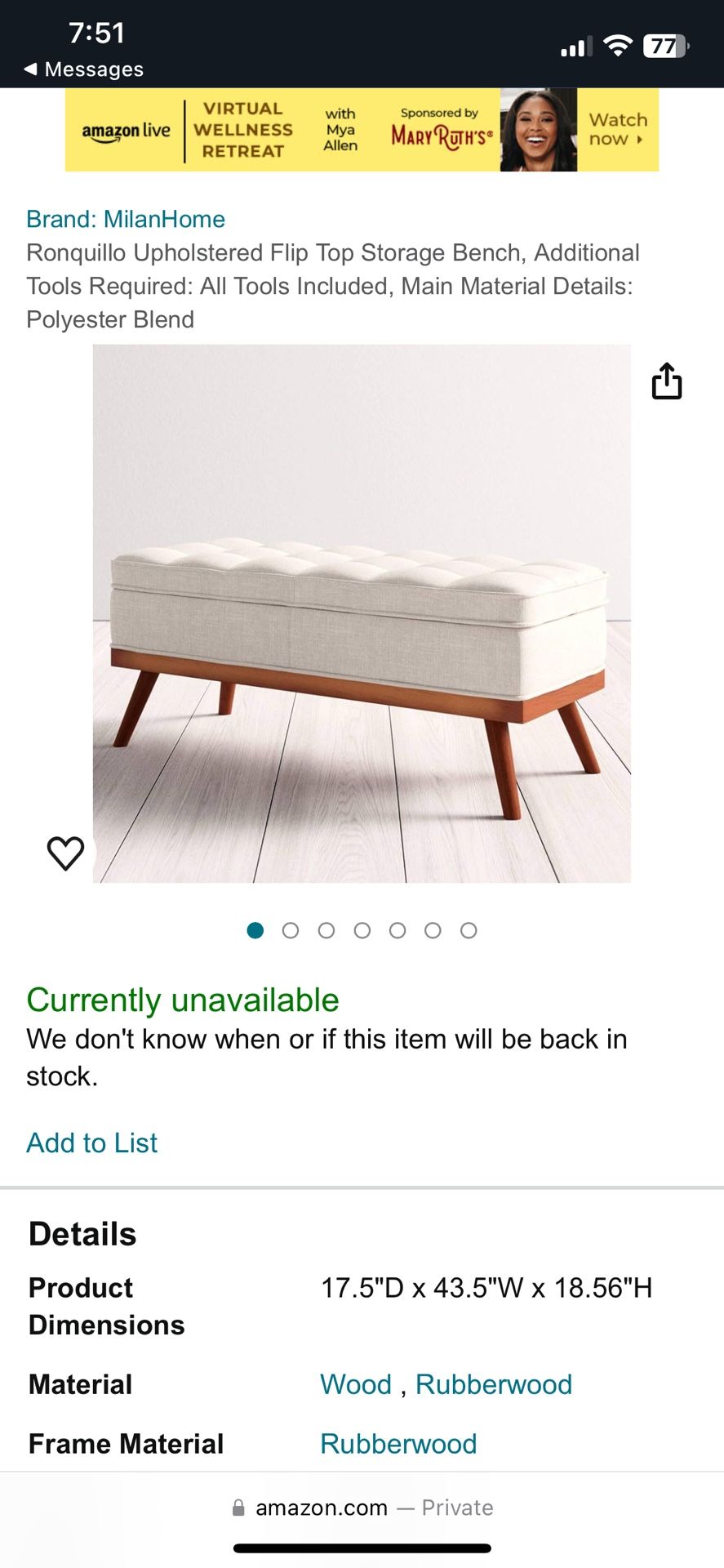 Ronquillo Upholstered Flip Top Storage Bench for Sale in Brooklyn, NY OfferUp