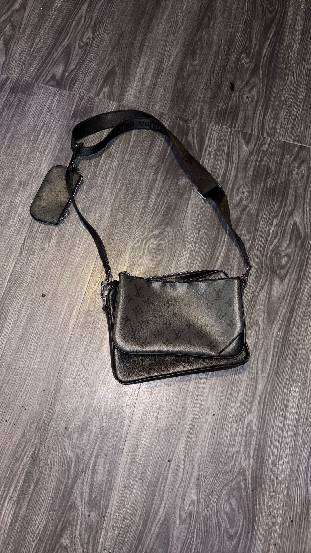 Louis Vuitton Trio Messenger Monogram Eclipse Bag