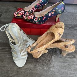 3 pair women’s heels: Naturalizer, Soft, Aerosoles