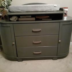 Solid Wood Dresser And Baby Changing Table 