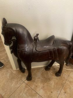 Wooden Horse Sculpture