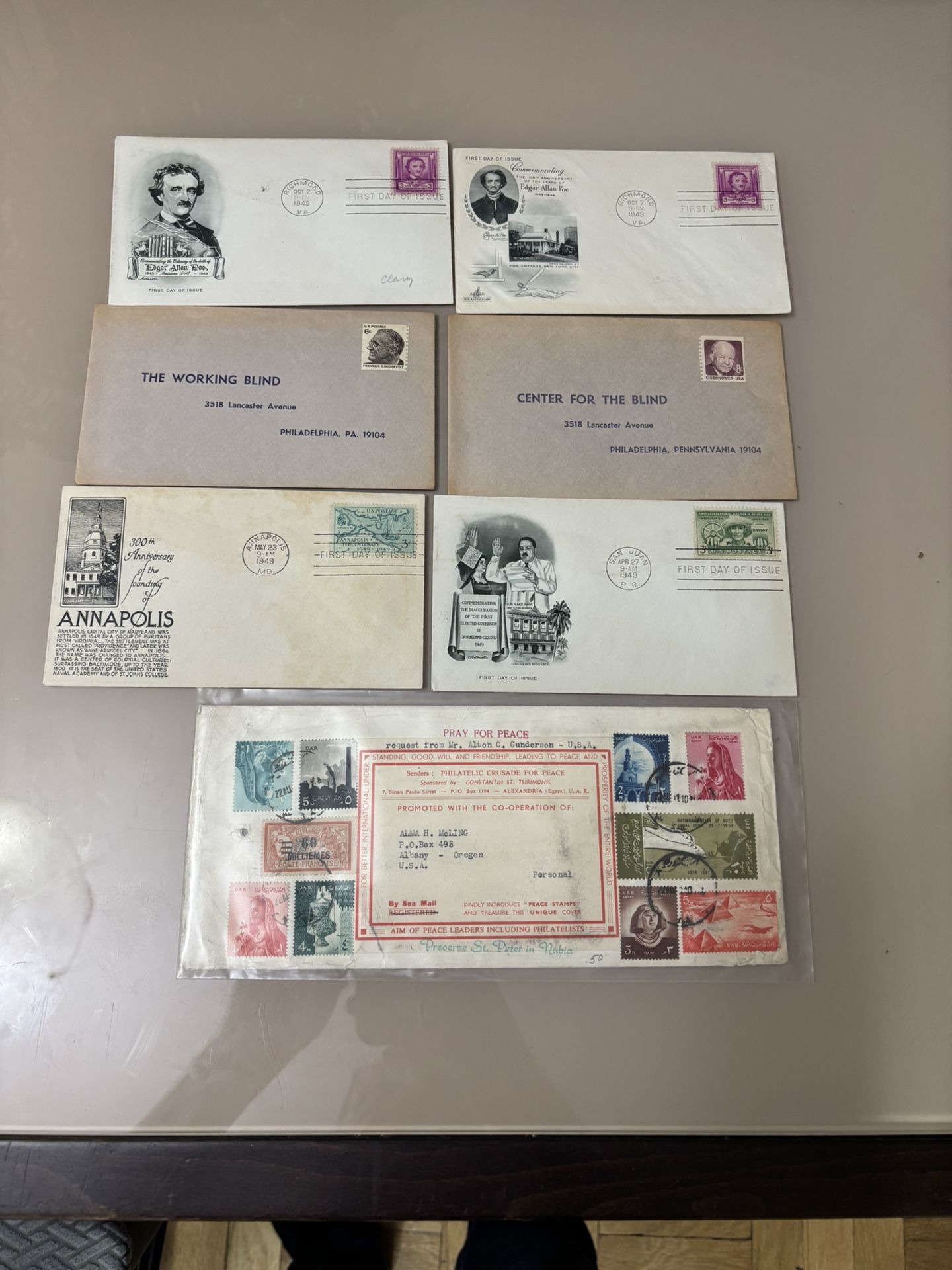 Vintage Cover Letters With Stamps