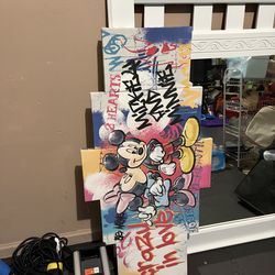 Mickey & Minnie art wall