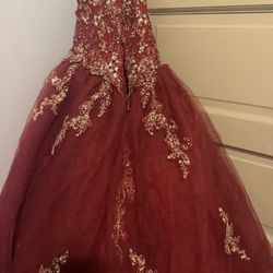 Burgundy Quince Dress 