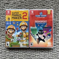 Super Mario Maker 2 And Game Night Monopoly For Switch