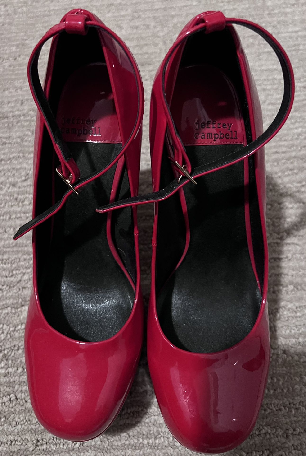 Jeffrey Campbell Red Okurr Platform Pumps 6.5